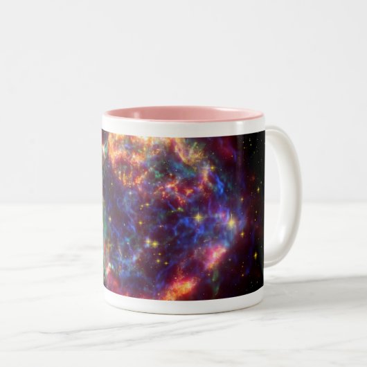 Cassiopeia Galaxy Supernova Rest Zweifarbige Tasse (VorderseiteRechts)