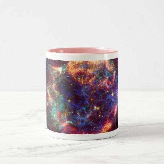 Cassiopeia Galaxy Supernova Rest Zweifarbige Tasse (Mittel)