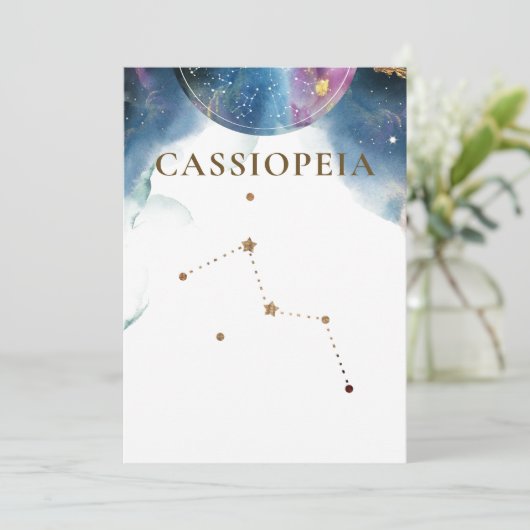 Cassiopeia-Konstellation, Himmelsstrahlung, Tischn (Stehend Vorderseite)