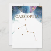 Cassiopeia-Konstellation, Himmelsstrahlung, Tischn (Rückseite)