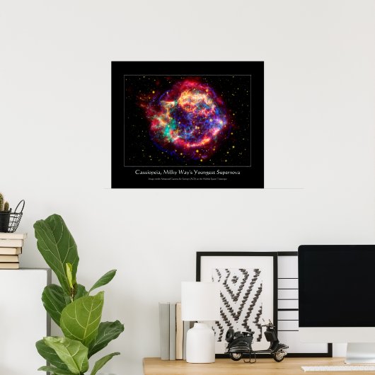 Cassiopeia, Milchstraße, die jüngste Supernova Poster (Heimbüro)