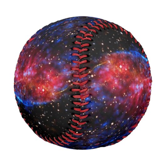 Cassiopeia Supernova Explosion, Weltraumsport Baseball (Schrägansicht)