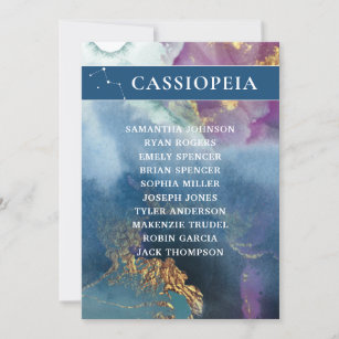 Cassiopeia Tischnummer Celestial Seating Chart