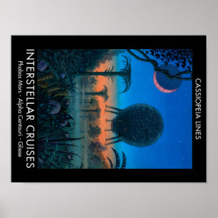Cassiopeia zeichnet interstellare Kreuzfahrten Poster