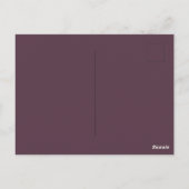 Cassis burgundy florals Gold Einladung zur Hochzei Postkarte (Rückseite)