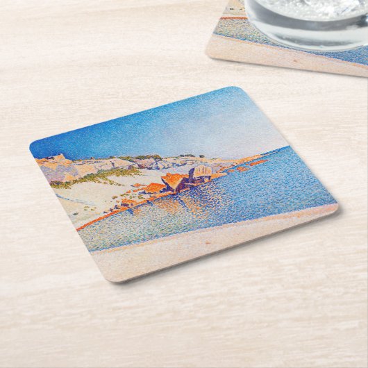 Cassis, Cap Lombard, Opus 196, Signac Rechteckiger Pappuntersetzer (angewinkelt)