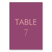 Cassis einfache minimalistische Trend elegant Tischnummer (Rückseite)