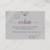 Cassis Lila auf der Website von Grey Silver Lace W Begleitkarte (Vorderseite)