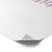 Cassis Lila & Grau 7 Tabelle Hochzeitskarte Poster (Ecke)