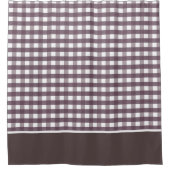 Cassis Lila und White Gingham Karos Duschvorhang (Vorderseite)