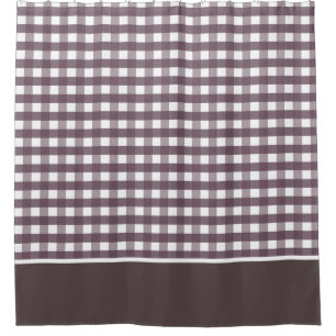 Cassis Lila und White Gingham Karos Duschvorhang