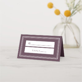 Cassis Lila Wedding Simple Minimalistisch Chic Gas Platzkarte