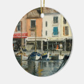 Cassis Provence Boote Keramik Ornament (Links)