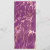 Cassis Rose goldener Marmor romantische elegante D Menükarte (Rückseite)