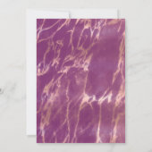 Cassis Rose Goldmarmor Kalligrafie lustige Katze Einladung (Rückseite)