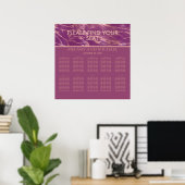 Cassis Rose Goldmarmor romantisch elegant Poster (Heimbüro)