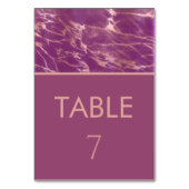 Cassis Rose Goldmarmor romantisch elegant Tischnummer (Rückseite)