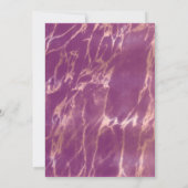 Cassis Rose Goldmarmor Tiara Quinceañera Einladung (Rückseite)