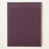 Cassis Wedding Floral Eleganter Gold Frame Planer (Rückseite)