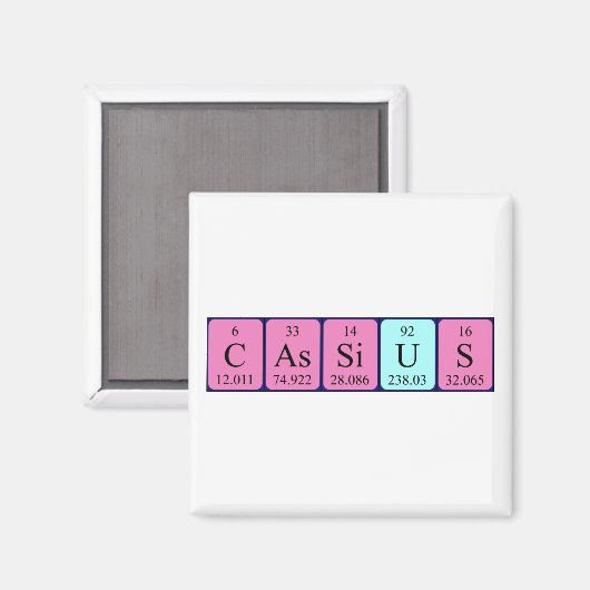 Cassius Periodenmagnet Magnet (Vorderseite/Rückseite)