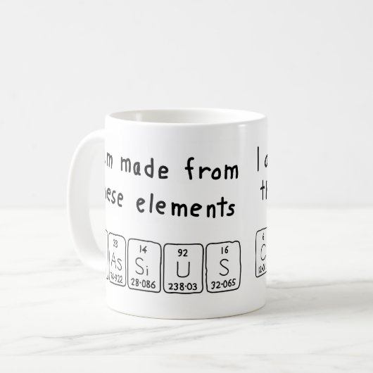 Cassius Periodenname Tasse (Vorderseite Links)