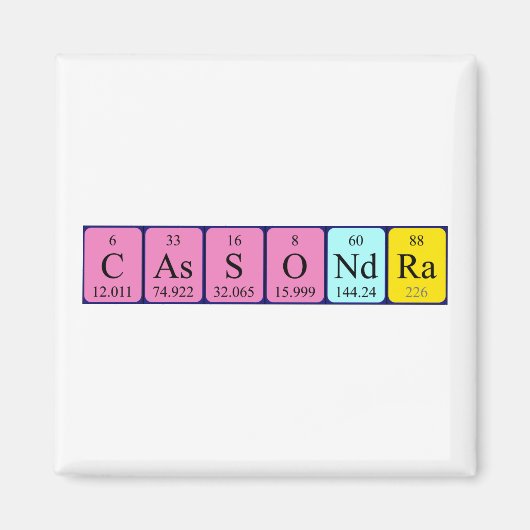 Cassondra Periodenmagnet Magnet (Vorne)
