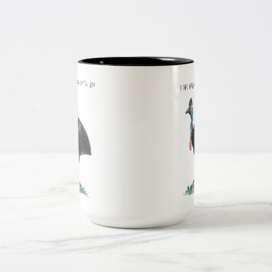 Cassowary Affirmations Two-Tone Coffee Tasse (Mittel)