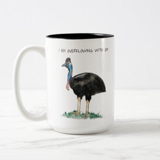 Cassowary Affirmations Two-Tone Coffee Tasse (Links)