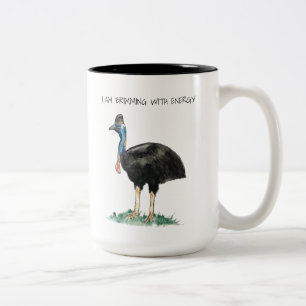 Cassowary Affirmations Two-Tone Coffee Tasse