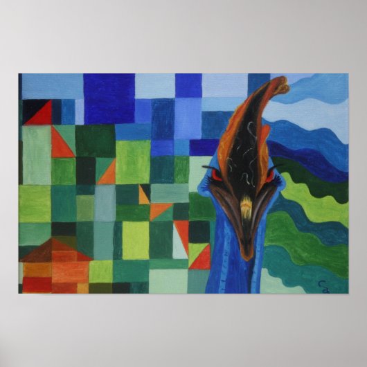 Cassowary attackiert poster (Vorne)