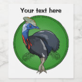 Cassowary Australia Weinetikett (Einzelnes Label)