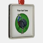 Cassowary Australian Bird Ornament Aus Metall (Rechts)