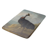 Cassowary (Australian Bird) (Wild Animal Art) Badematte (Schrägansicht)