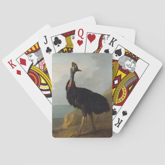 Cassowary (Australian Bird) (Wild Animal Art) Spielkarten (Rückseite)