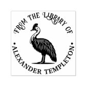 Cassowary Bird Australia Library Name Permastempel (Design)
