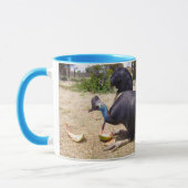 Cassowary Bird Eating Melons, Tasse (Links)