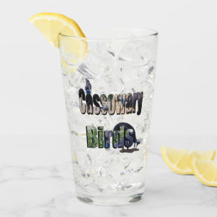 Cassowary Birds and Picture Logo, Glas