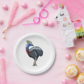 cassowary color woody text pappteller (Party)
