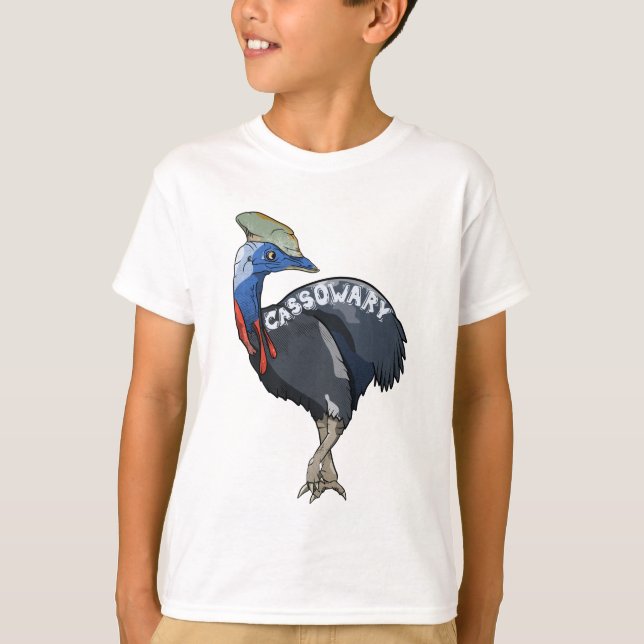 cassowary color woody text T-Shirt (Vorderseite)