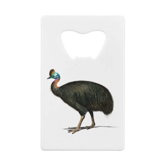 Cassowary - Geschenkidee Geldbeutel Flaschenöffner (Rückseite)