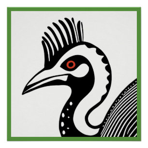 Cassowary Glossy Poster