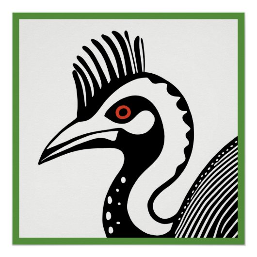 Cassowary Glossy Poster (Vorderseite)