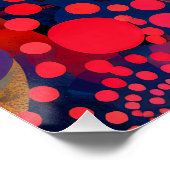 Cassowary in Aborigine Dot Art Style Poster (Ecke)