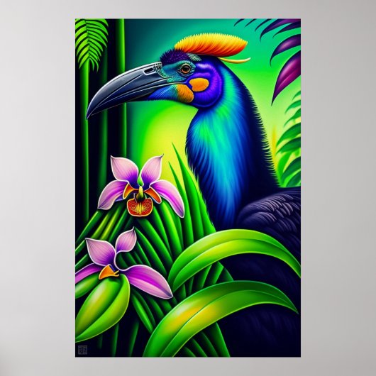 Cassowary - Leinwand Printmedien Poster (Vorne)