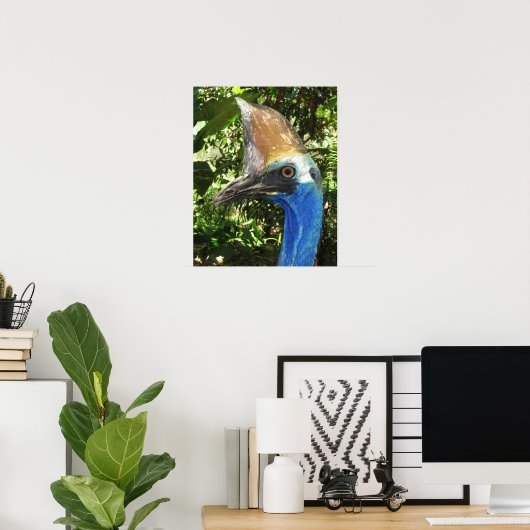 Cassowary Portrait Poster (Heimbüro)