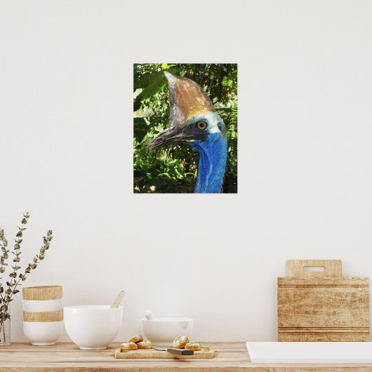 Cassowary Portrait Poster (Küche)