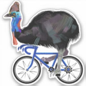 Cassowary Reiten Aufkleber (Vorderseite)
