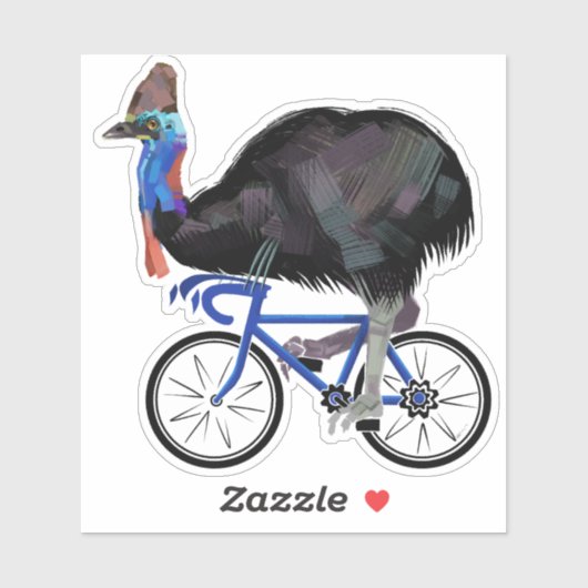 Cassowary Reiten Aufkleber (Blatt)