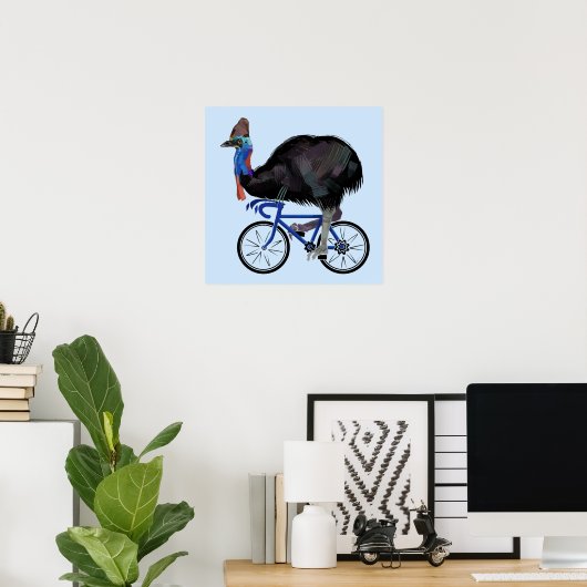 Cassowary Reiten Poster (Heimbüro)