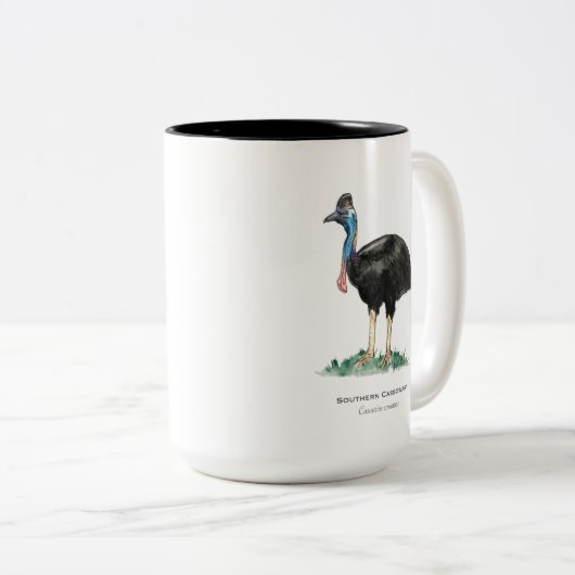 Cassowary Two-Tone-Kaffee-Tasse Zweifarbige Tasse (VorderseiteRechts)